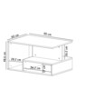 Masuta de cafea, Inarch, Vera, 90x48.6x60 cm, PAL, Alb / Marmură