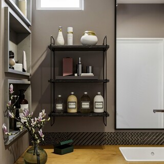 40x66x20 cm, Negru;Marmura