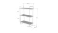 Raft de perete, Kalune Design, Pulalis, 40x66x20 cm, PAL, Alb / Marmura