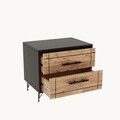 Noptiera, Kalune Design, Night, 50x55x40 cm, PAL, Stejar / Negru