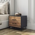 Noptiera, Kalune Design, Night, 50x55x40 cm, PAL, Nuc / Negru