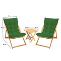 Set mobilier de gradina 3 piese, Hanah Home, My005, Verde / Natural