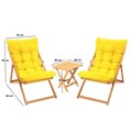 Set mobilier de gradina 3 piese, Hanah Home, My005, Galben / Natural