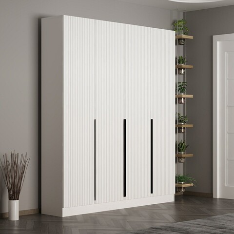 Cuier de perete, Minerva, Noah, 180x210x35 cm, PAL, Alb