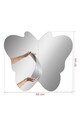 Oglinda decorativa, Mirrorland, Butterfly Silver, Oglinda acrilica;MDF, Argintiu