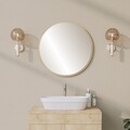 Oglinda decorativa, Neostill, Round, 60x60x1 cm, Carton presat, Bej
