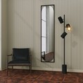 Oglinda decorativa, Neostill, Henri, 40x167 cm, MDF , Negru