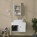 Dulap de baie, Neostill, Quartz Cabinet, 12x45x50 cm, Carton presat, Alb