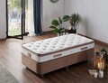 Saltea de pat, Niron, Latte 100x200 cm Single Size Firm Mattress, Coperta: țesătură, Alb/Maro