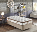 Saltea de pat, Niron, Queen 90x200 cm Single Size Padded Firm Mattress, Coperta: țesătură, Alb/Maro