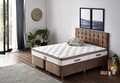 Saltea de pat, Niron, Latte 140x200 cm Double Size Firm Mattress, Coperta: țesătură, Alb/Maro