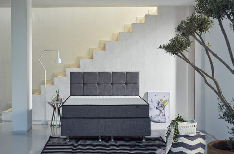 Saltea de pat, Niron, Diamond 180x200 cm Double Size Ultra Firm Mattress, Copertă: țesătură specială, Alb/Gri