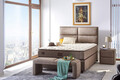 Saltea de pat, Niron, Cotton 90x190 cm Single Size Luxury Soft Mattress, Husă: țesătură din bumbac tricotat, Alb / Bej / Maro