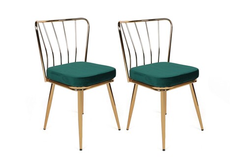 Set scaune 2 piese, Nmobb, Yıldız-930 V2, Metal, Verde