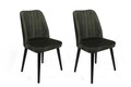 Set scaune 2 piese, Nmobb, Alfa-432 V2, Metal , Kaki/Negru
