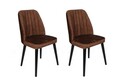 Set scaune 2 piese, Nmobb, Alfa-436 V2, Metal , Maro / Negru
