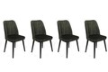 Set scaune 4 piese, Nmobb, Alfa-432 V4, Metal , Kaki/Negru