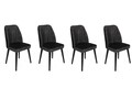 Set scaune 4 piese, Nmobb, Alfa-437 V4, Metal , Antracit / Negru