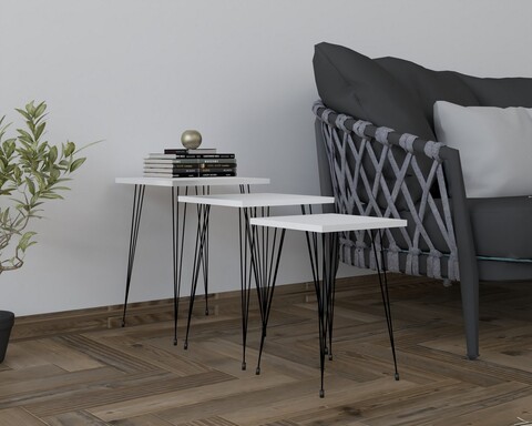 Masute, Puqa Design, Mali, PAL, Alb/Negru