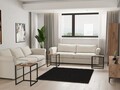 Set masute 3 piese, Puqa Design, Tali, PAL, Negru / Pin Atlantic
