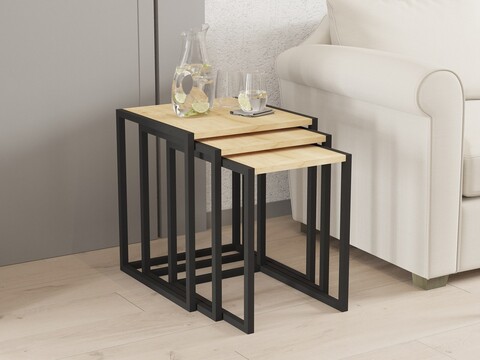 Masute, Puqa Design, Tali, PAL, Stejar negru / safir