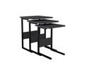 Set masute 3 piese, Puqa Design, Sali, PAL, Negru / Antracit