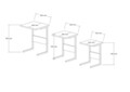 Set masute 3 piese, Puqa Design, Sali, PAL, Negru / Antracit