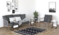 Set masute 3 piese, Puqa Design, Sali, PAL, Alb/Negru