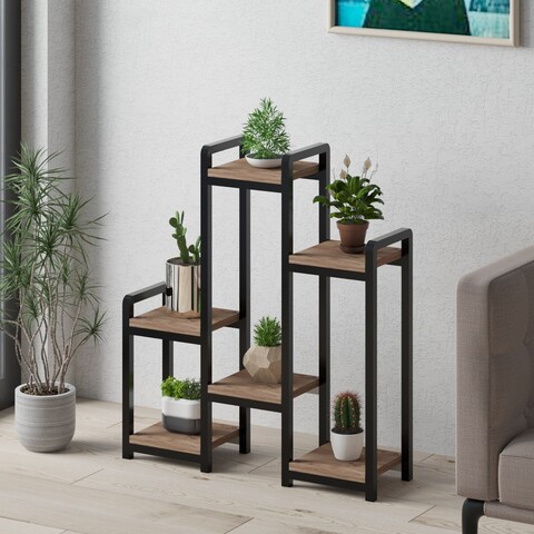 Decorative Jardiniere, Puqa Design, Rosa, 20x67x77 cm, PAL, Pin Atlantic / Negru