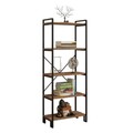 Corp biblioteca, Puqa Design, Abel, 30x60x156 cm, PAL, Pin Atlantic / Negru