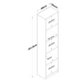 Corp biblioteca, Rani, HC111, 40x161 cm, PAL, Alb/Maro