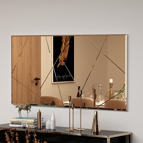 Oglinda decorativa, Siam, Orezo, 60x120x2 cm, MDF , Bronz