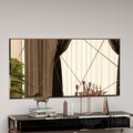 Oglinda decorativa, Siam, Orezo, 60x120x2 cm, MDF , Bronz