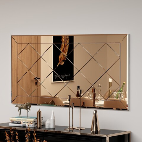 Oglinda decorativa, Hanah Home, Zeora, Bronz