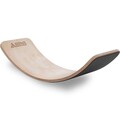 Placă de echilibru din lemn, Sweetie, Wavy Board, 81x22x30 cm, Lemn, Natural / Gri