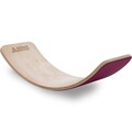 Placă de echilibru din lemn, Sweetie, Wavy Board, 81x22x30 cm, Lemn, Natural / Roz