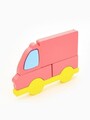 Jucarie pentru landou/carucior, Hanah Home, Ambulance, 23x16x3 cm, Roz / Galben