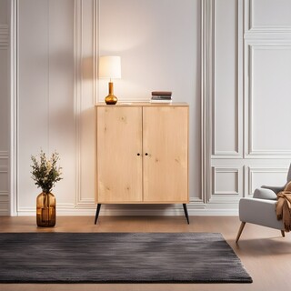 90x110x35 cm, Stejar;Negru