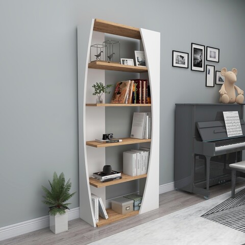 Corp biblioteca, Arnetti, Selge, 150x63 cm, PAL , Pin Atlantic / Alb