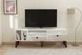 Comoda TV, Coraline, Aris, 150x53x35 cm, PAL, Alb