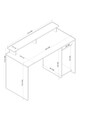 Birou, Cugino, Gama, 120x74.3x54 cm, PAL, Negru