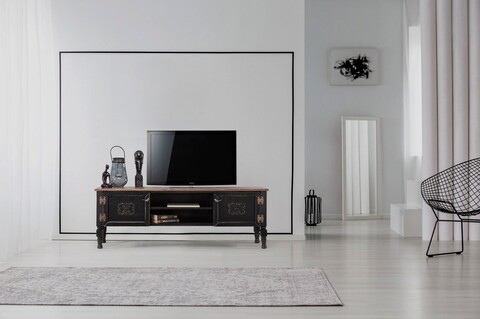 Comoda TV, Ephelia, Ada TV, 150x40x50 cm, MDF , Negru