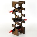 Raft decorativ din lemn pentru vinuri, Evila Originals, Meh216, 14x60x15 cm, Placaj, Maro