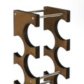Raft decorativ din lemn pentru vinuri, Evila Originals, Meh216, 14x60x15 cm, Placaj, Maro