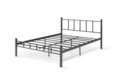 Pat dublu, Hebbville, K90, 140x83x190 cm, Metal, Negru