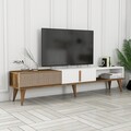 Comoda TV, Hommy Craft, Milan Alt, 180x40x35 cm, PAL, Nuc/Alb