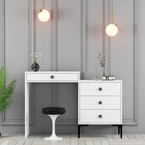 Masa de machiaj, Hanah Home, Lizbon 556, Alb