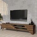 Comoda TV, Hommy Craft, Beril 2, 180x37x40 cm, PAL, Maro