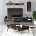 Set mobilier living, Hommy Craft, Valensiya, PAL, Nuc / Antracit