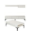 Set mobilier living, Hommy Craft, Lyon 3, PAL, Crem/Negru